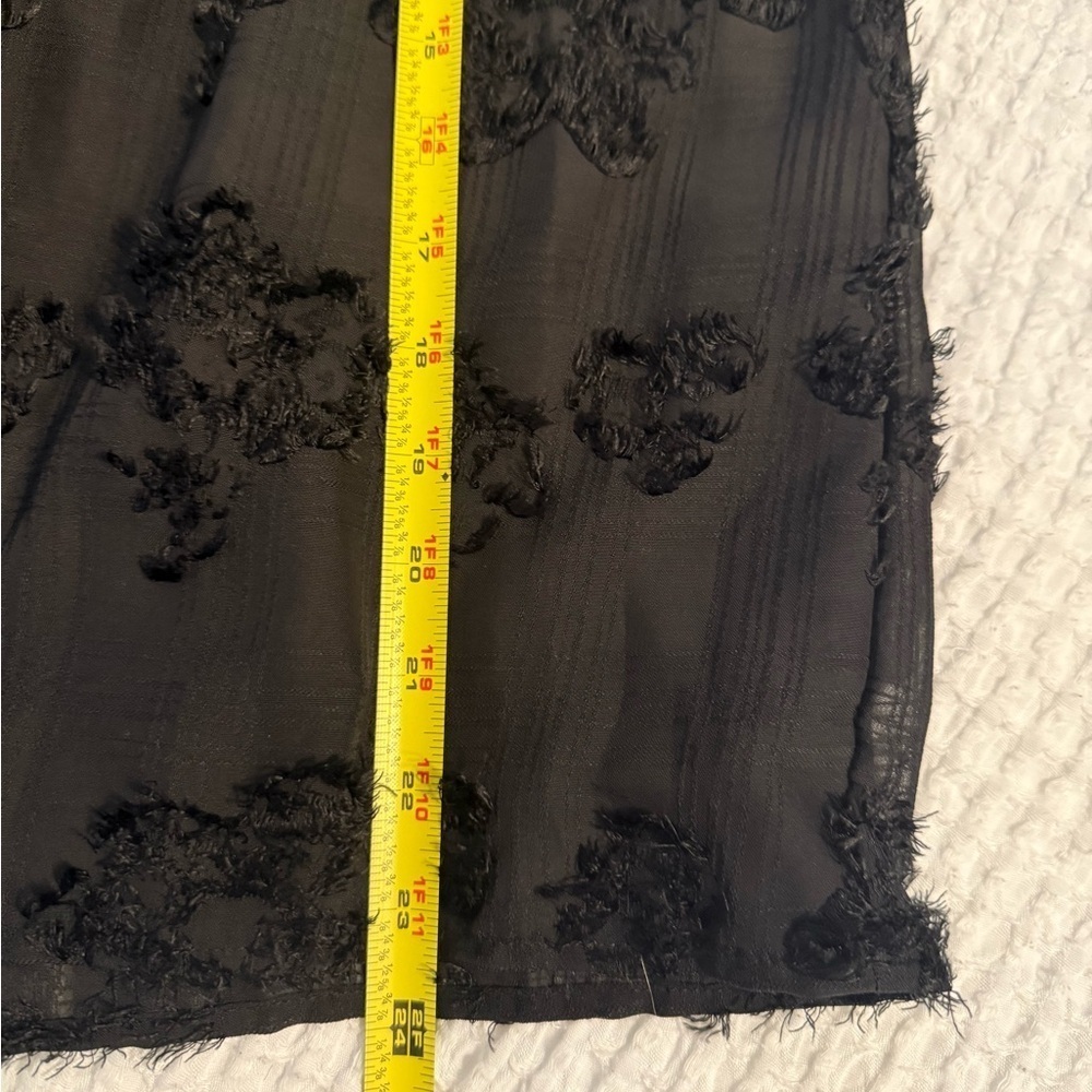 NWT Koko + Mason Lace Ruffle Black  Top Size M - Picture 10 of 10